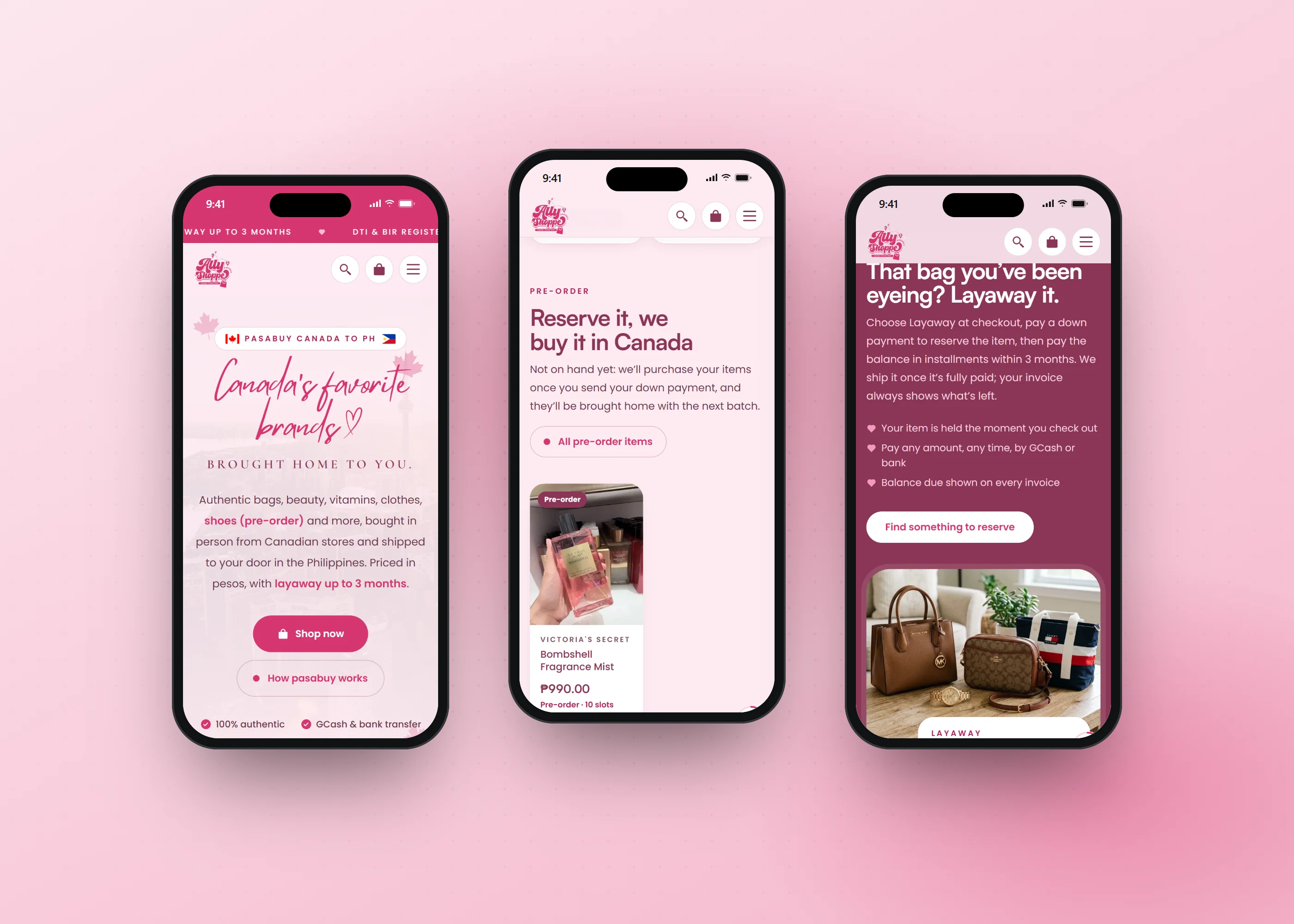 Ally Shoppe, screen 2