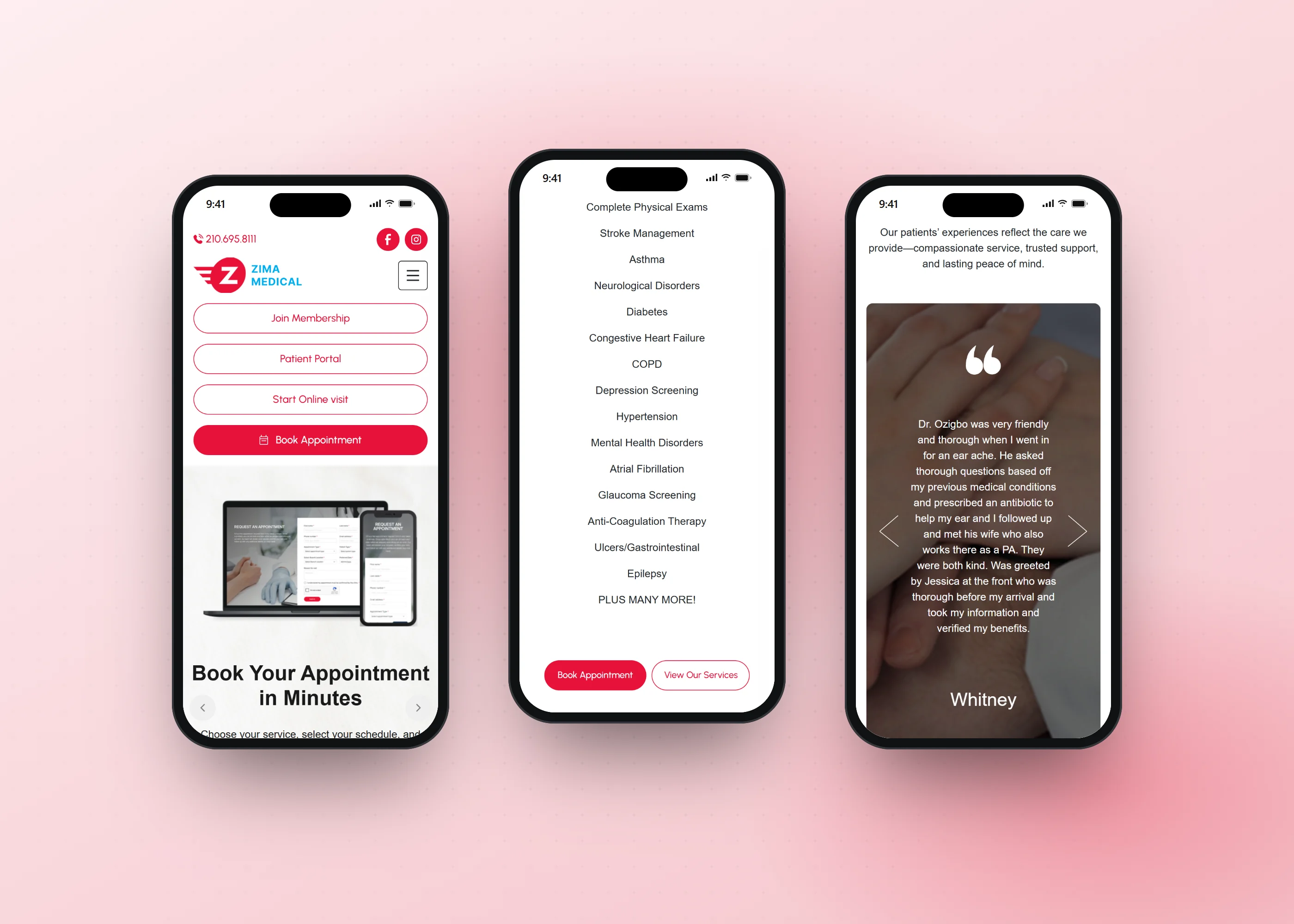 Zima Medical Group | Project Contributor, screen 2