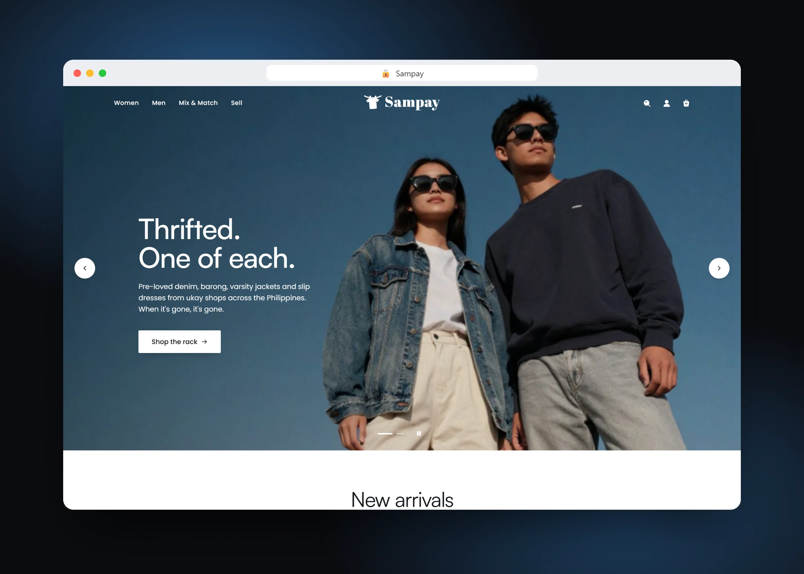 Sampay, screen 1